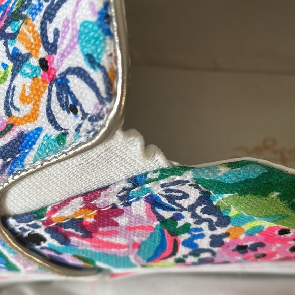 Lilly Pulitzer Julie Sneaker Amalfi Blue Alligator Isle - Picture 12 of 12